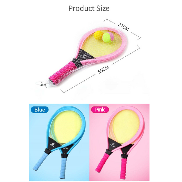 Kids Tennis Racket Set Nbr Badminton Play Game Toy At The Beach Lawn Racquets