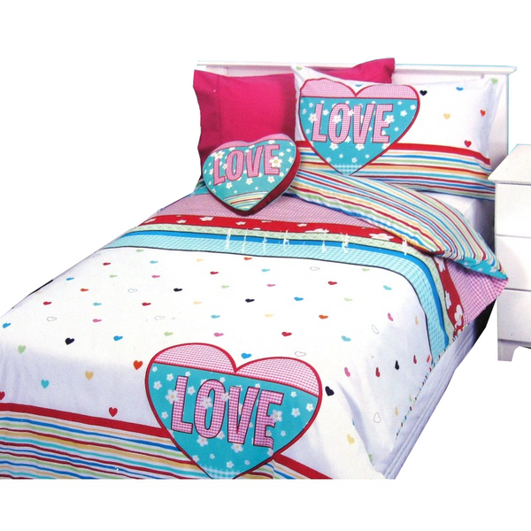 Kids Workshop Country Girl Quilt Cover Set Single Quilt Covers