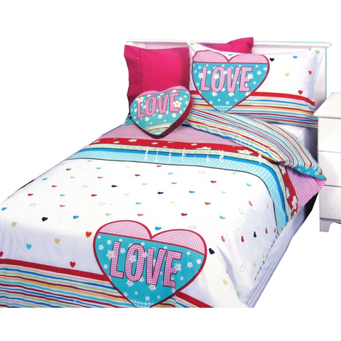 Kids Workshop Country Girl Quilt Cover Set Single Quilt Covers