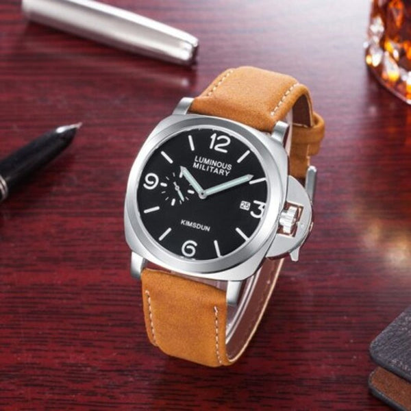 Veile Studios 711D Waterproof Male Quartz Watch Multi A Black Dial White Case Letter Watches