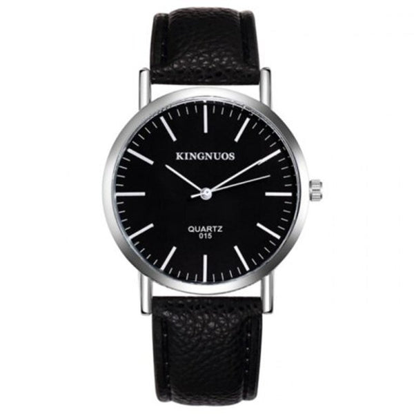 Veile Studios Kingnuos 015 Simple Two Needle Men's Waterproof Quartz Watch Black Watches