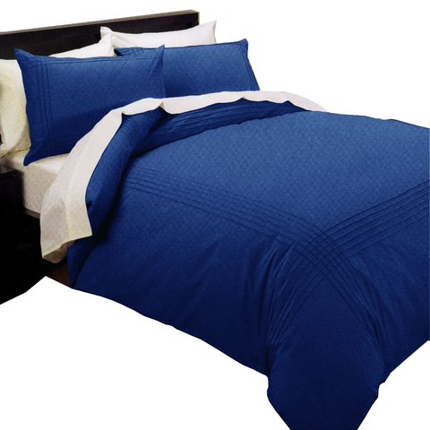 Kingtex Pintuck Quilt Cover Set Blue Queen Quilt Covers