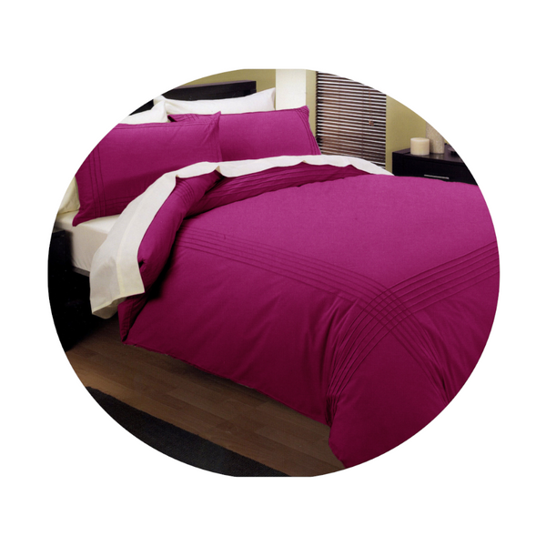Kingtex Pintuck Quilt Cover Set Fushia Queen Quilt Covers