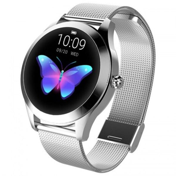 Kw10 Smart Watch Silver Steel Strap Smart Watches