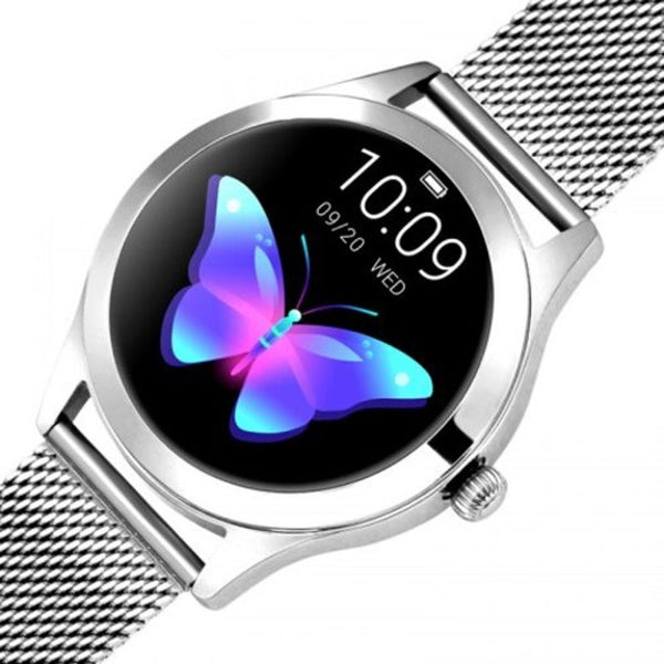 Kw10 Smart Watch Silver Steel Strap Smart Watches