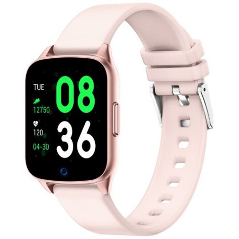 Kw17 1.3 Inch Bluetooth Smart Sports Watch Care Fitness Tracker Replaceable Strap Pink Smart Watches