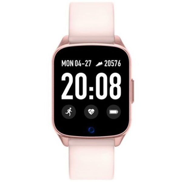 Kw17 1.3 Inch Bluetooth Smart Sports Watch Care Fitness Tracker Replaceable Strap Pink Smart Watches