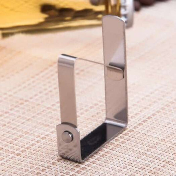 4Pcs/Set Stainless Steel Adjustable Table Cover Cloth Clamps Holder Tablecloth Clip