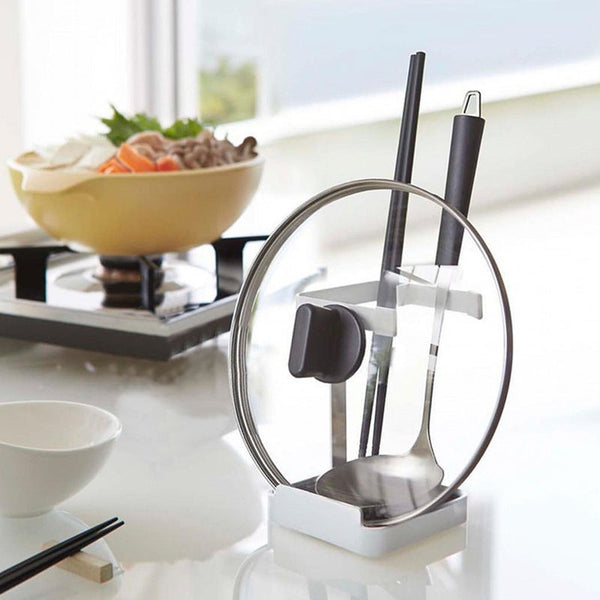 Kitchen Accessories Stainless Steel Pot Lid Shelf Organizer Pan Cover Rack Stand Sponge Spoon Holder Dish Racks & Holders