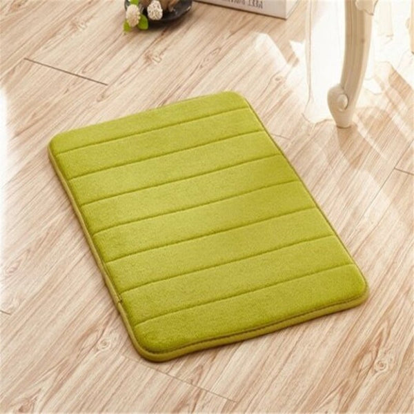Kitchen Bathroom Non Slip Mat Absorbent Rug Coral Velvet Memory Green Bath Mats Rugs & Toilet Covers