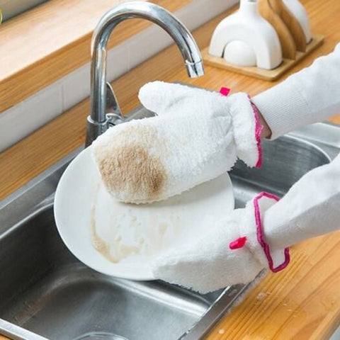 Kitchen Cleaning Oily Waterproof Housework Glove Milk White