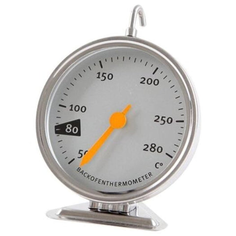 Kitchen Electric Oven Mechanical Thermometer Bake Detector Silver