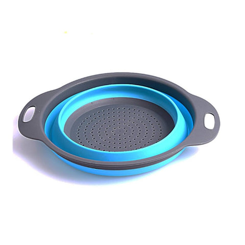 Kitchen Food Grade Silicone Strainer Space Saver Folding Colander Colanders Strainers & Sifters