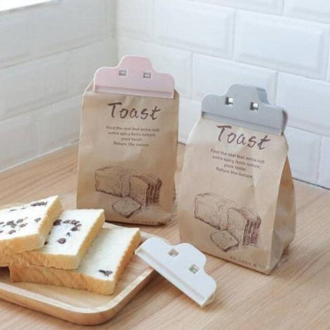 Kitchen Food Milk Tea Coffee Snack Seal Clip Concise Mini Bag Sealer 3Pcs Multi A