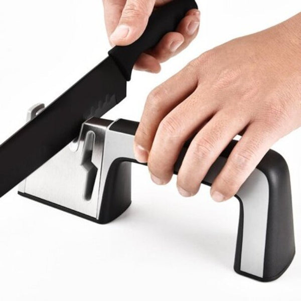 Kitchen Gadget Fast Grinding Scissors Knife Sharpener Black Sharpeners