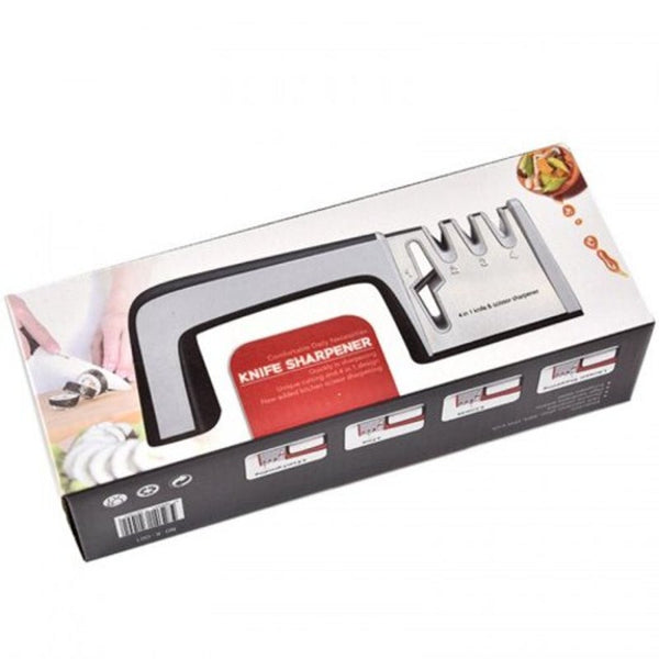 Kitchen Gadget Fast Grinding Scissors Knife Sharpener Black Sharpeners