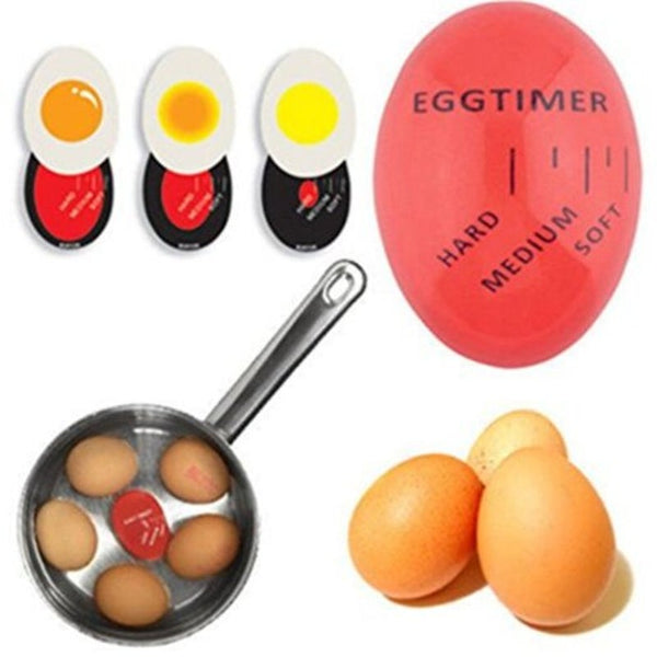 Kitchen Gadget Silicone Heat Sensitive Reusable Color Changing Boiled Egg Timer Multi Timers