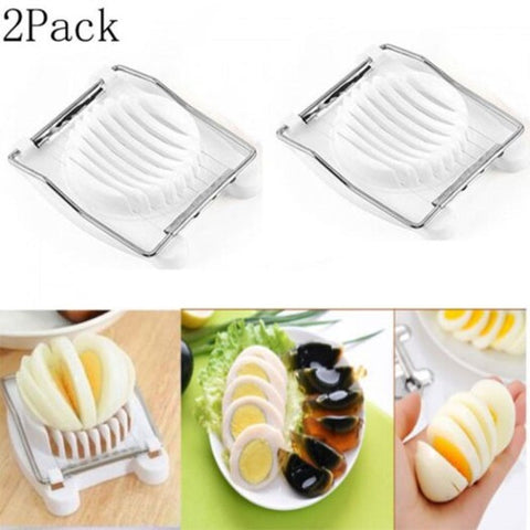 Kitchen Manual Gadgets Egg Sliced Slicers Stainless Steel Tools White