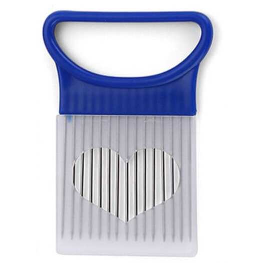 Choppers Slicers Kitchen Onion Vegetables Cutting Aid Holder Guide Slicing Cutter Safe Fork Blue Peelers & Slicers