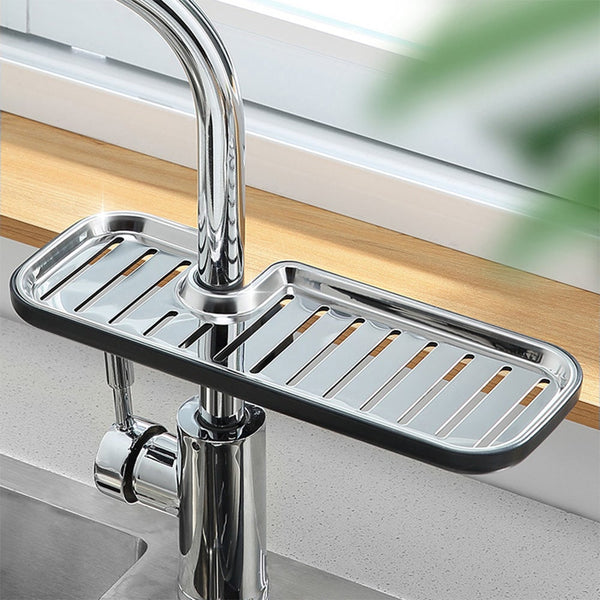 Kitchen Sink Organiser Brush Sponge Holder Over Faucet Hanging Drain Rack