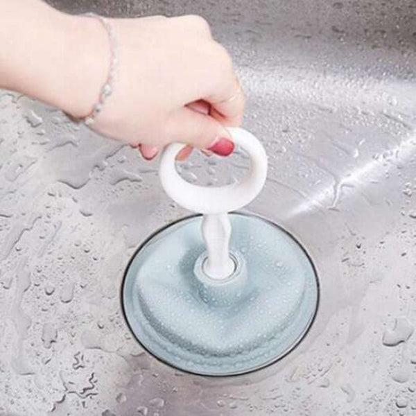 Kitchen Sink Pipe Dredger Through Sewer Hair Clogging Cleaner Medium Turquoise