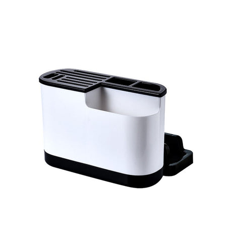 Kitchen Utensil Holder Plastic Knife Block With Drainboard Tableware Cutting Board Storage Rack Shelf Organizer Racks & Holders