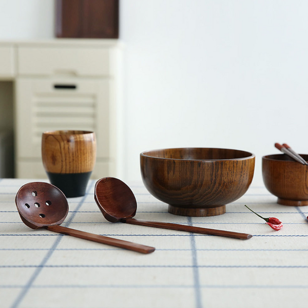 Kitchen Cooking Durable Spoon Japanese Style Long Handle Pot Colander Tableware Ramen Filter Soup Ladle Cooking Utensils