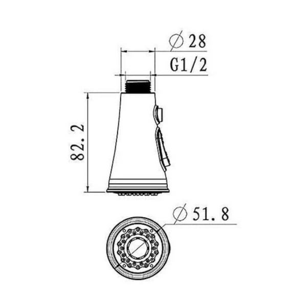 Kitchen Faucets Shower Head Replacement For Mixer Tap 2 Jets Chrome Sink Shower Heads & Combos