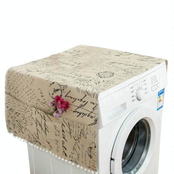 Kitchen Refrigerator And Washing Machine Dustproof Cover 55X130cm Letters Washing Machines