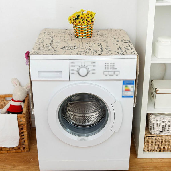 Kitchen Refrigerator And Washing Machine Dustproof Cover 55X130cm Letters Washing Machines