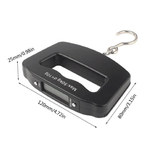 Mini Hand Held Plastic 50Kg Lcd Digital Fishing Hanging Electronic Pocket Hook Weight Luggage Black Kitchen Scales