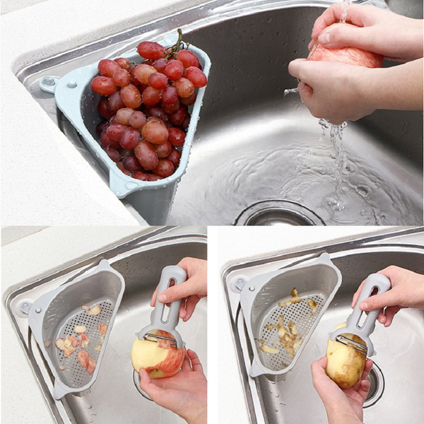 Kitchen Sink Suction Cup Sponge Holder Draining Shelf Organisation Racks & Holders