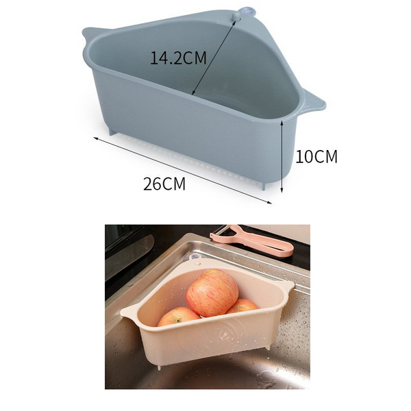 Kitchen Sink Suction Cup Sponge Holder Draining Shelf Organisation Racks & Holders