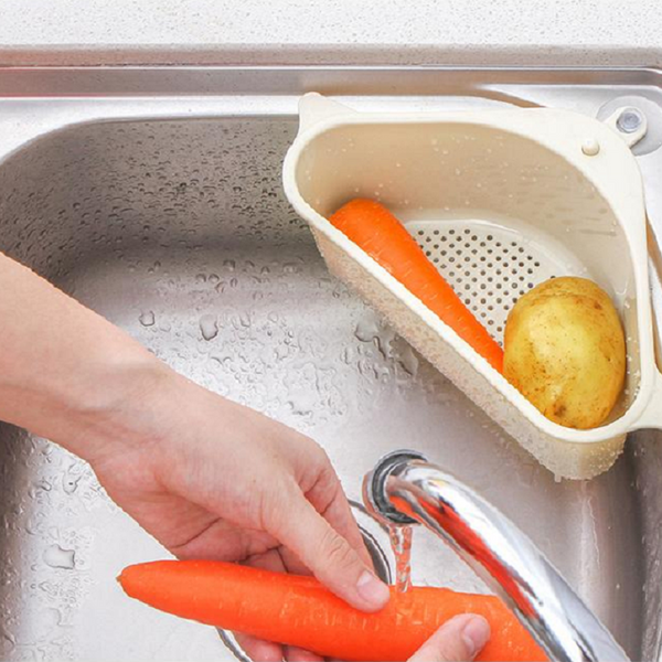 Kitchen Sink Suction Cup Sponge Holder Draining Shelf Organisation Racks & Holders