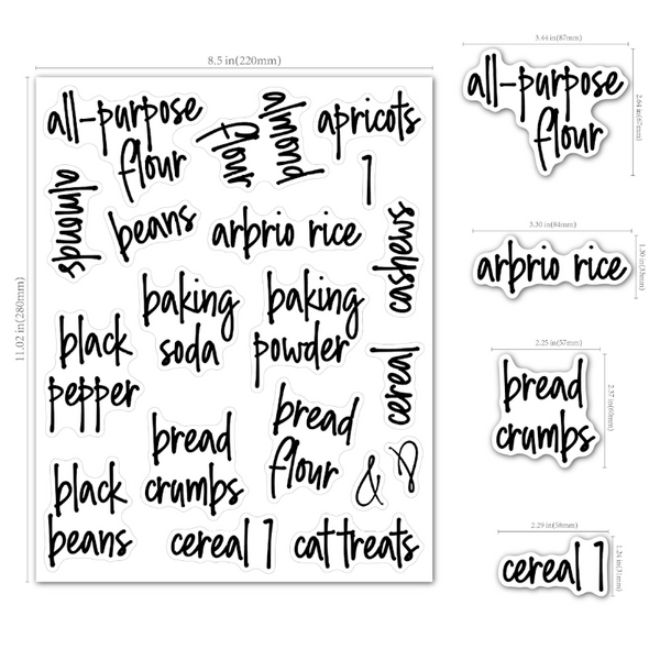 Kitchen Pantry Label Stickers 168 Pieces Other Kitchen Storage