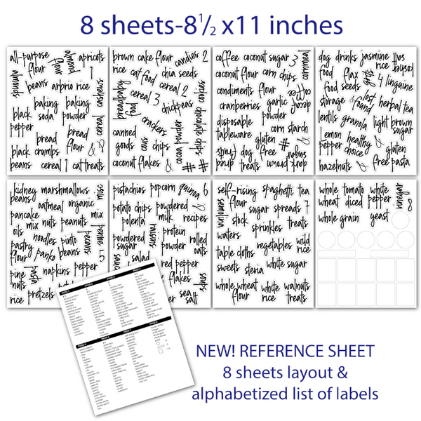 Kitchen Pantry Label Stickers 168 Pieces Other Kitchen Storage