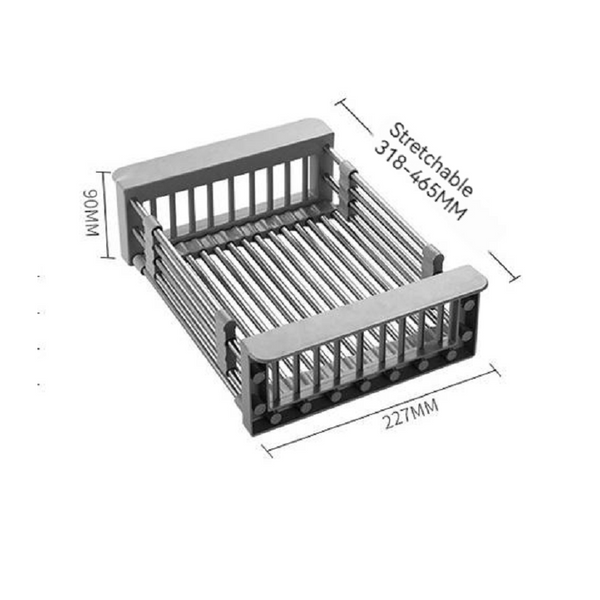 Kitchen Sink Drain Basket Stainless Steel Anticorrosion Flexible Large Capacity Sink Organisers