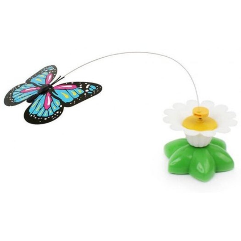 Kitten Electric Rotating Butterfly Bird Rod Wire Cat Toy Pattern Random Green Cat Toys