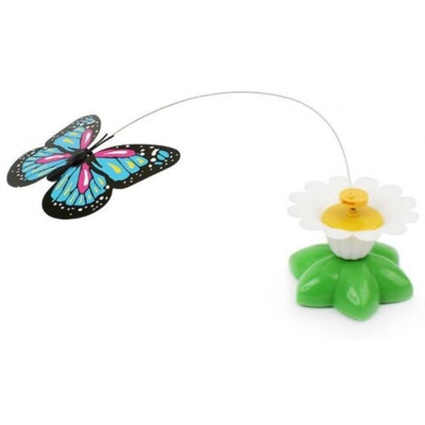 Kitten Electric Rotating Butterfly Bird Rod Wire Cat Toy Pattern Random Green Cat Toys