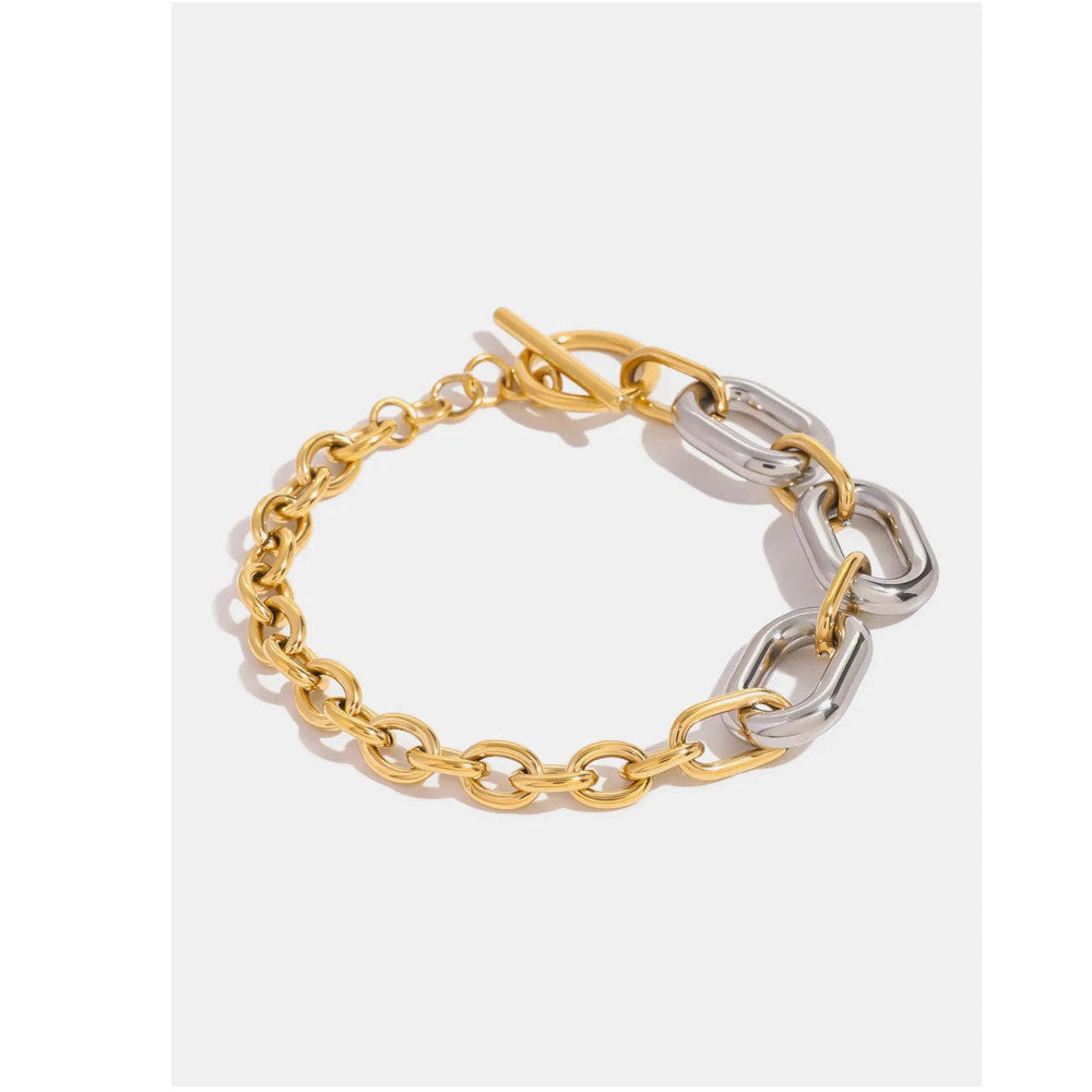 18K Gold Plated Stainless Steel Chain Elegant Bracelet Bracelets