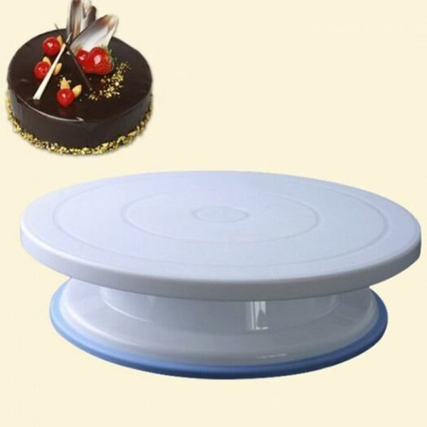 Kn100 2 Baking Tool With Non Slip Side Cake Turntable White Icing Turntables