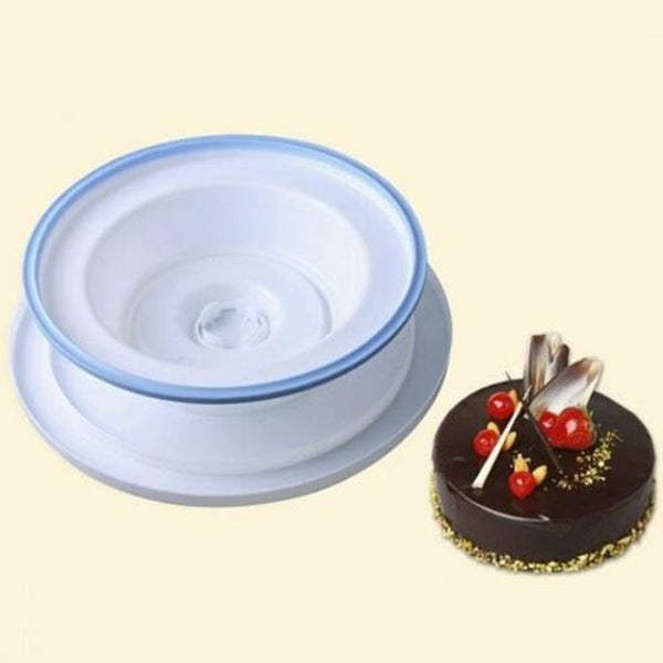 Kn100 2 Baking Tool With Non Slip Side Cake Turntable White Icing Turntables