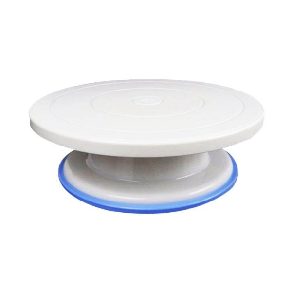 Icing Turntables Kn100 2 Baking Tool With Non Slip Side Cake Turntable White