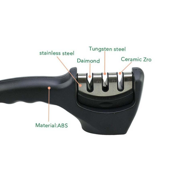 Knife Sharpener 3 Stage Professional Kitchen Supplies Sharpening Stone Grinder Knives Whetstone Tungsten Diamond Ceramic Sharper Sharpeners
