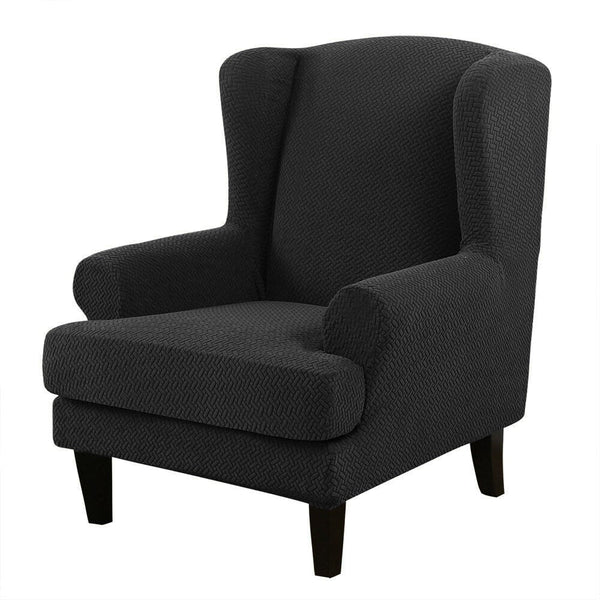 Knit Twill Stretch Wingback Chair Covers Back Armchair Protect Slipcovers