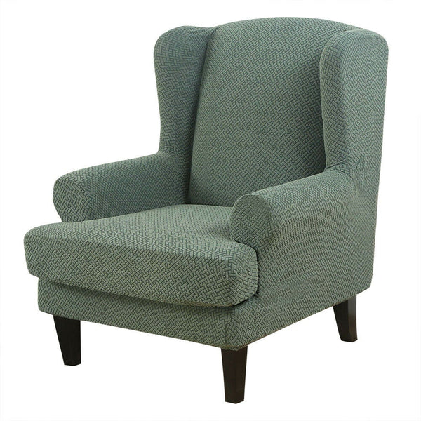 Knit Twill Stretch Wingback Chair Covers Back Armchair Protect Slipcovers