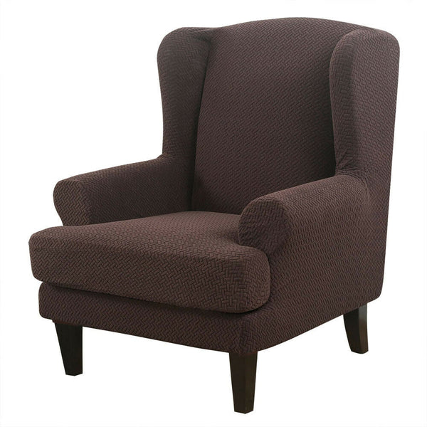 Knit Twill Stretch Wingback Chair Covers Back Armchair Protect Slipcovers