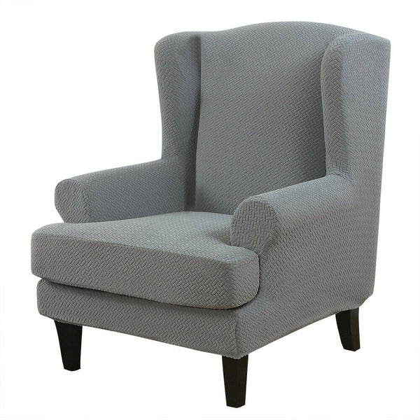 Knit Twill Stretch Wingback Chair Covers Back Armchair Protect Slipcovers