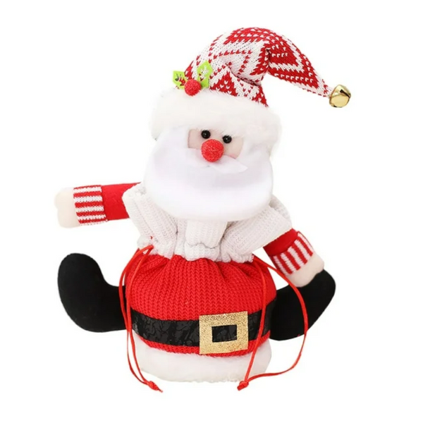 Knitted Doll Waist Belt With Drawstring Apple Pocket Gift Bags