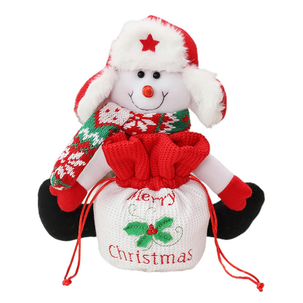 Knitted Doll Waist Belt With Drawstring Apple Pocket Gift Bags
